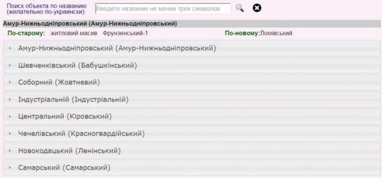 Как переименовали вашу улицу: в Днепропетровске появился новый онлайн-сервис