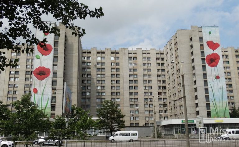 Красные маки на Набережной: новые муралы Днепра