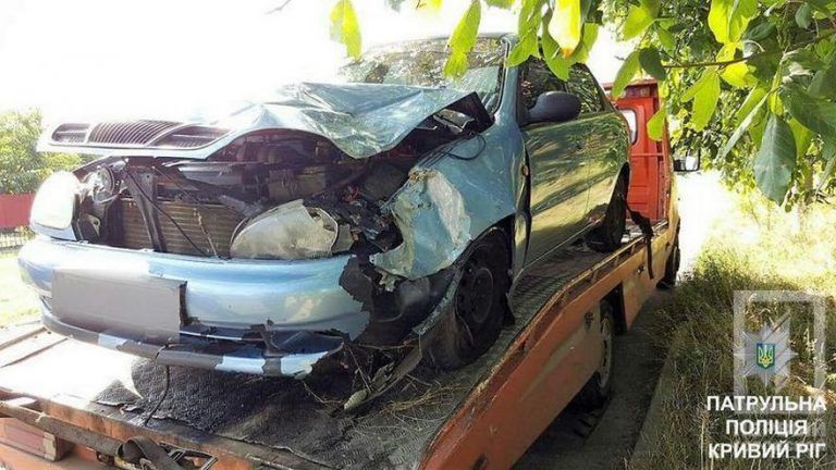 Жесткое ДТП: «Daewoo Lanos» вылетел в кювет и врезался в дерево (фото)